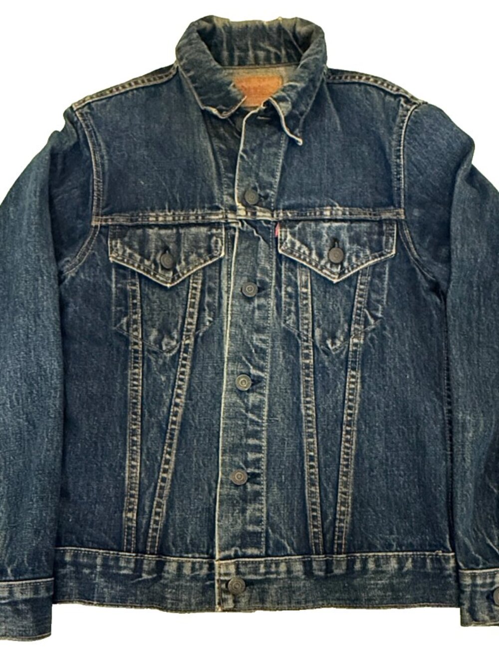 VINTAGE 60s LEVIS BIG E TYPE 3 DENIM JACKET MADE IN USA WOMENS MENS S 36"x24" - Picture 4 of 16